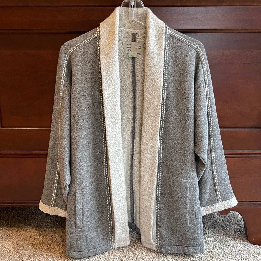 Anthropologie Grey Cardigan Sweater XS